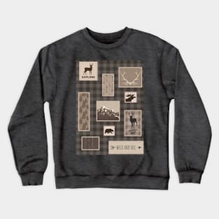 Woodland Adventure Collage Crewneck Sweatshirt